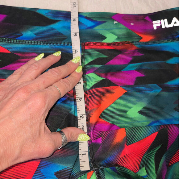 🎄 FILA Sport EUC Running Performance leggings Medium pink green blue Red Black - Picture 14 of 15
